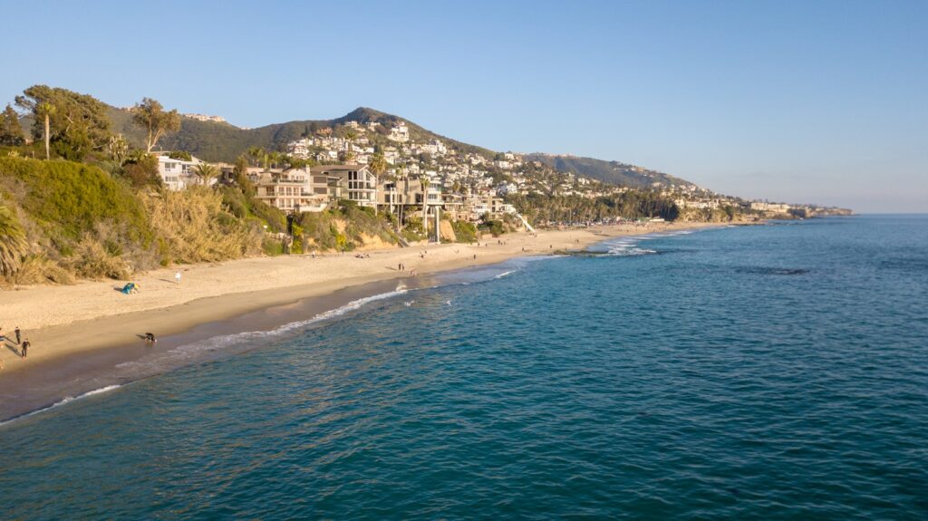 aerial view of beach during daytime in Southern California